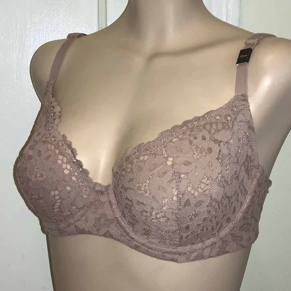 NWT VICTORIAS SECRET Body By Unlined Demi Nude Tan Brown Beige Bra 32DD
